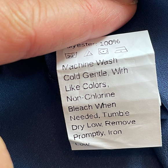 Lace Cap Sleeve Blue Blouse Plus Size 3X - Picture 4 of 5